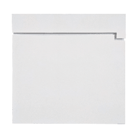 Vit Safepost 810 väggbrevlåda i stål med cylinderlås och separat tidningsfack – tidlös design som passar alla fasader.