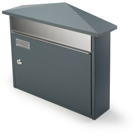 Väggmonterad postlåda Safepost 969 antracitgrå RAL7016 tunn design