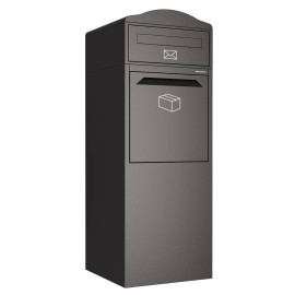Paketpostlåda Montara svart RAL 9005 i pulverlackerat stål på galvaniserad bas