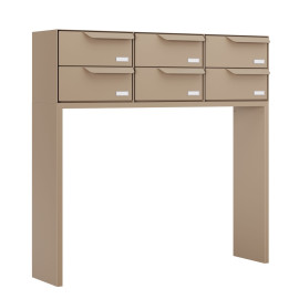 Lådsamling med 6 brevlådor Rotterdam Beige - M96-1019-HS