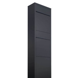 Dubbel markbrevlåda Bravios Big Box 2 - Svart RAL9005