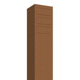 Markbrevlåda dubbla fack, svart med rostfria brevluckor Monolith