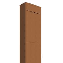 Rostbrun markbrevlåda Bravios Big Box - RAL8001