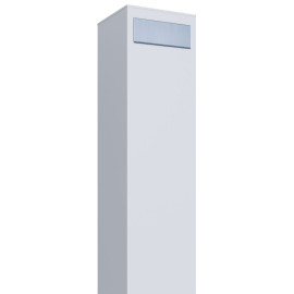Markbrevlåda Bravios Monolith -Vit RAL9016 med rostfri lucka