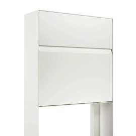 Postlåda med stolpe Bravios Valencia - Vit M44-9016-AS
