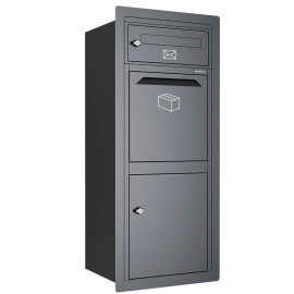 Inbyggd paketpostlåda Castino grafitgrå – Bravios