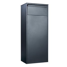 Paketbrevlåda Allux 800 tömning bak - Svart F54808