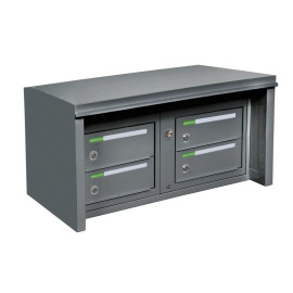 Fastighetsbox utomhus RENZ Classic 2x2 4 fack P-märkt