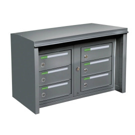 Fastighetsbox utomhus RENZ Classic 2x3 6 fack P-märkt