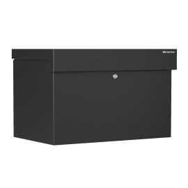 Bravios Fortuna paketbox svart RAL9005 – väggmonterad stor paketlåda
