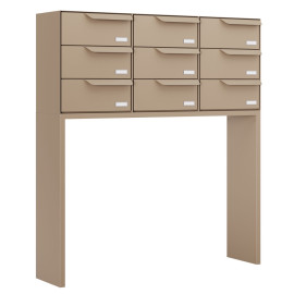 Lådsamling med 9 brevlådor Rotterdam Beige - M99-1019-S