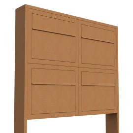 Lådsamling med 4 brevlådor Elegance Rostbrun - M06.4-8001-AS