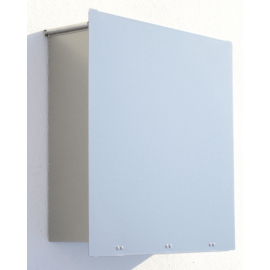 Grå brevlåda Le Carre med rostfri front