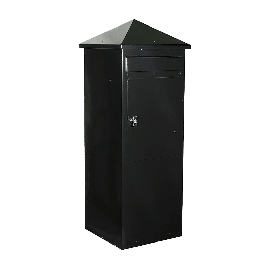 Fristående paketpostlåda Safepost 110 svart, front