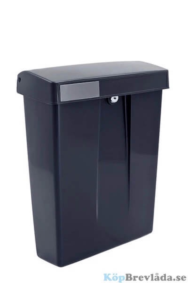 Summus svart plastpostlåda